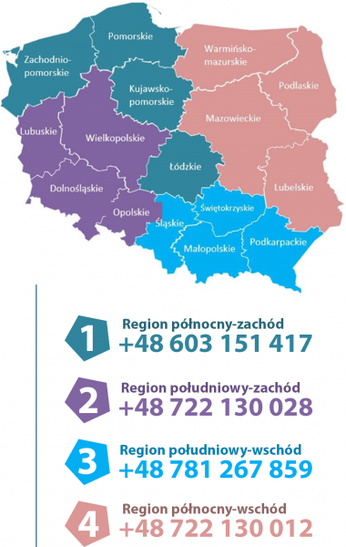 Nasi Regionalni Doradcy Handlowi na terenie całej Polski!